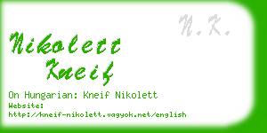 nikolett kneif business card